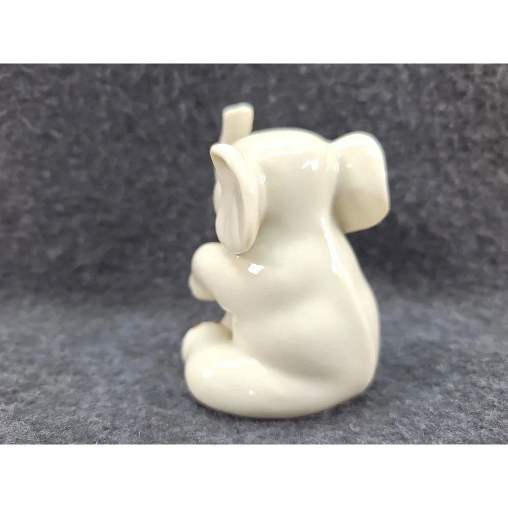 Lenox Porcelain Sitting Baby Elephant Figurine Gold Trim 3